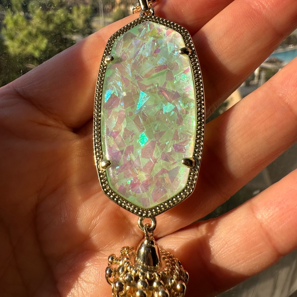 Kendra Scott Rayne Stone Tassel Necklace - Picture 3 of 11